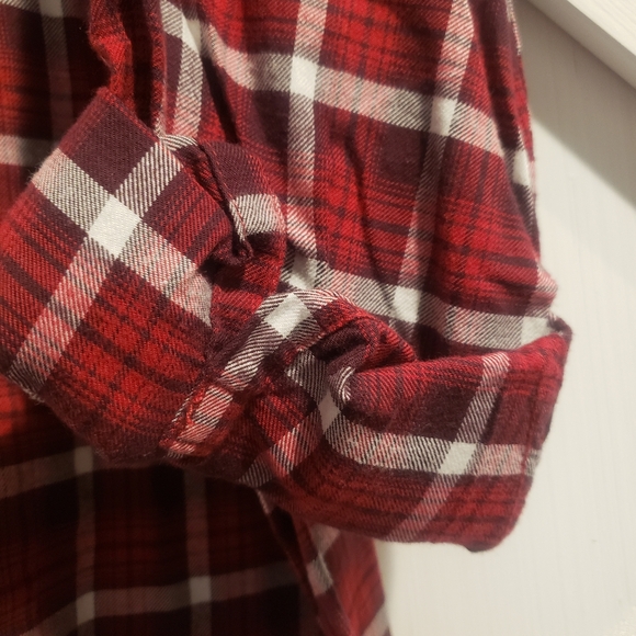 Eddie Bauer Red Plaid Shirt - Picture 4 of 4